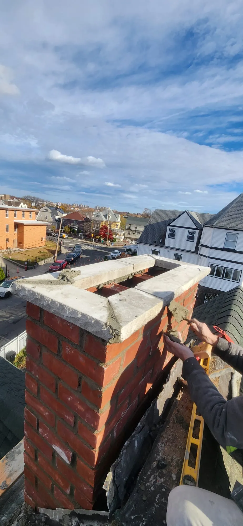 Chimney repair work completed on residential property in Bronx NY