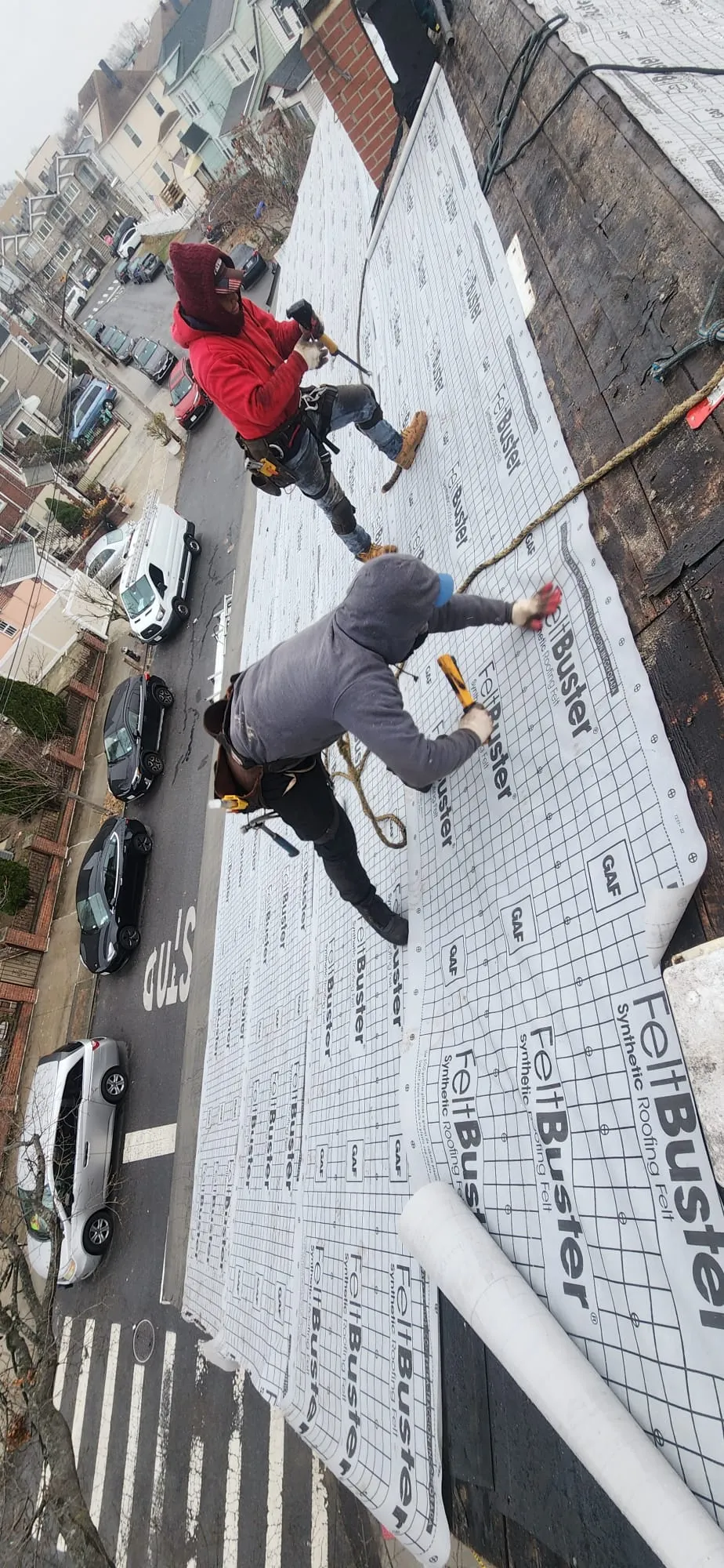 Everbilt underlayment roof installation for residential property by FH Renovation NYC