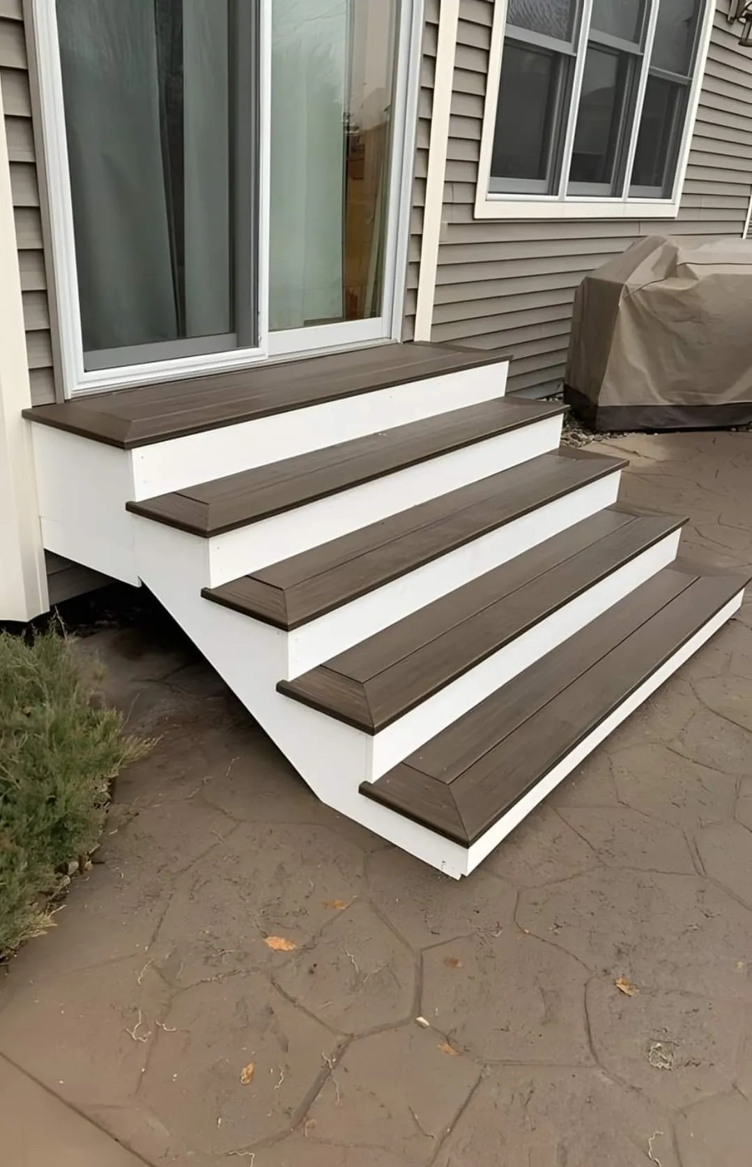 Exterior stair installation for residential building