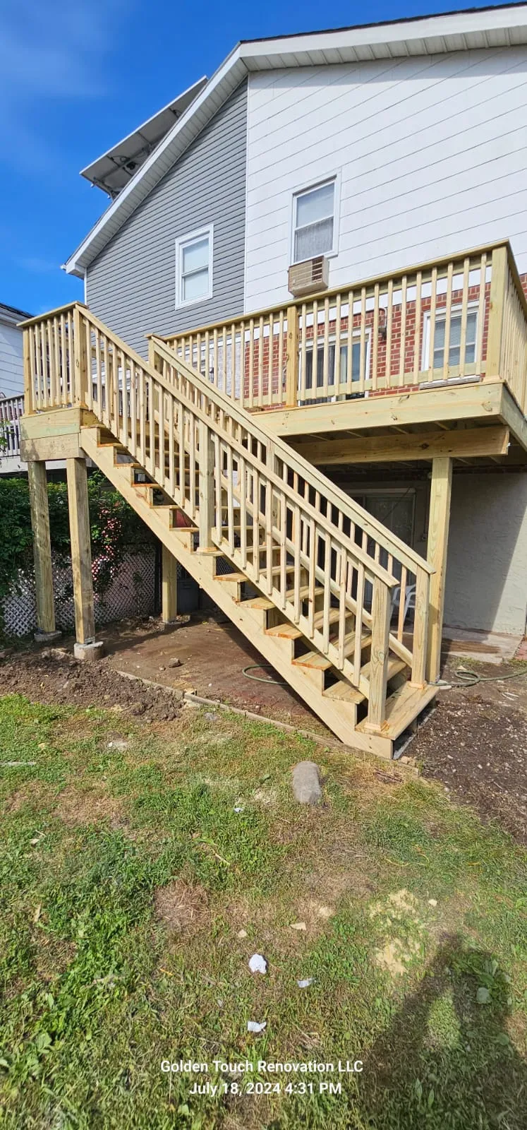 Finished deck installation project in Bronx NY