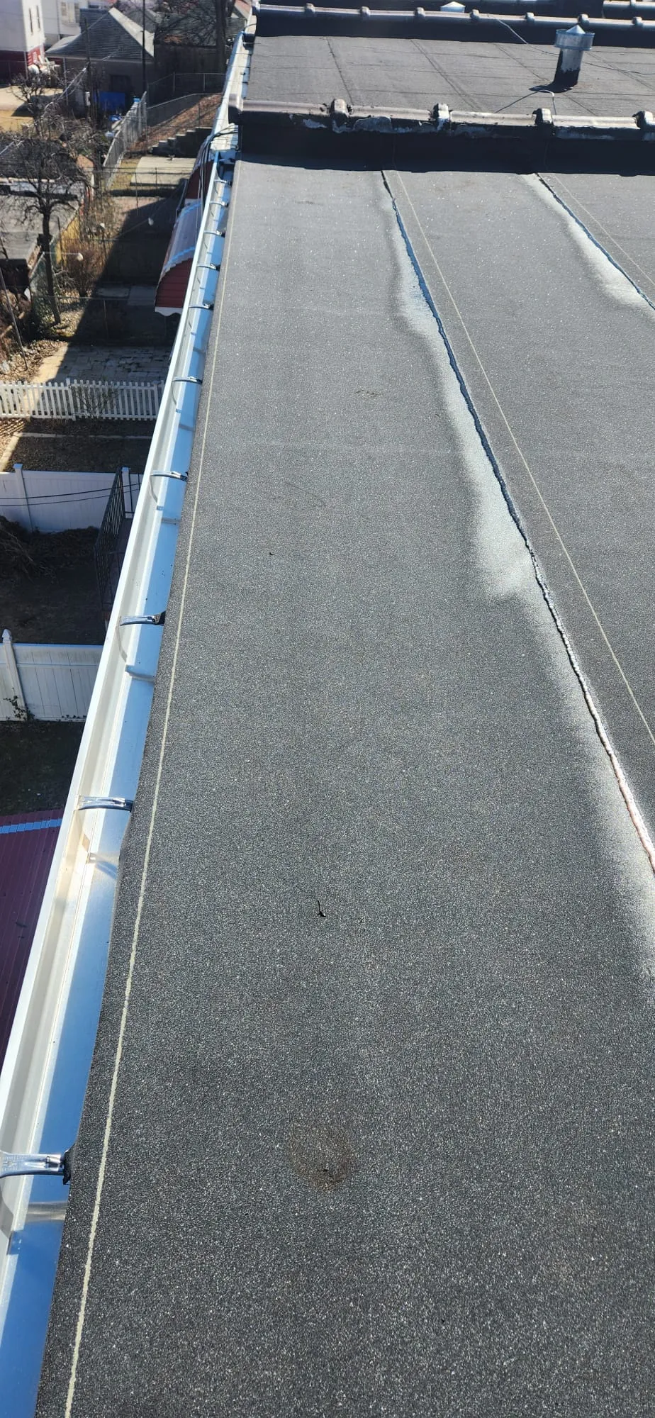 Detailed flat roof replacement workmanship
