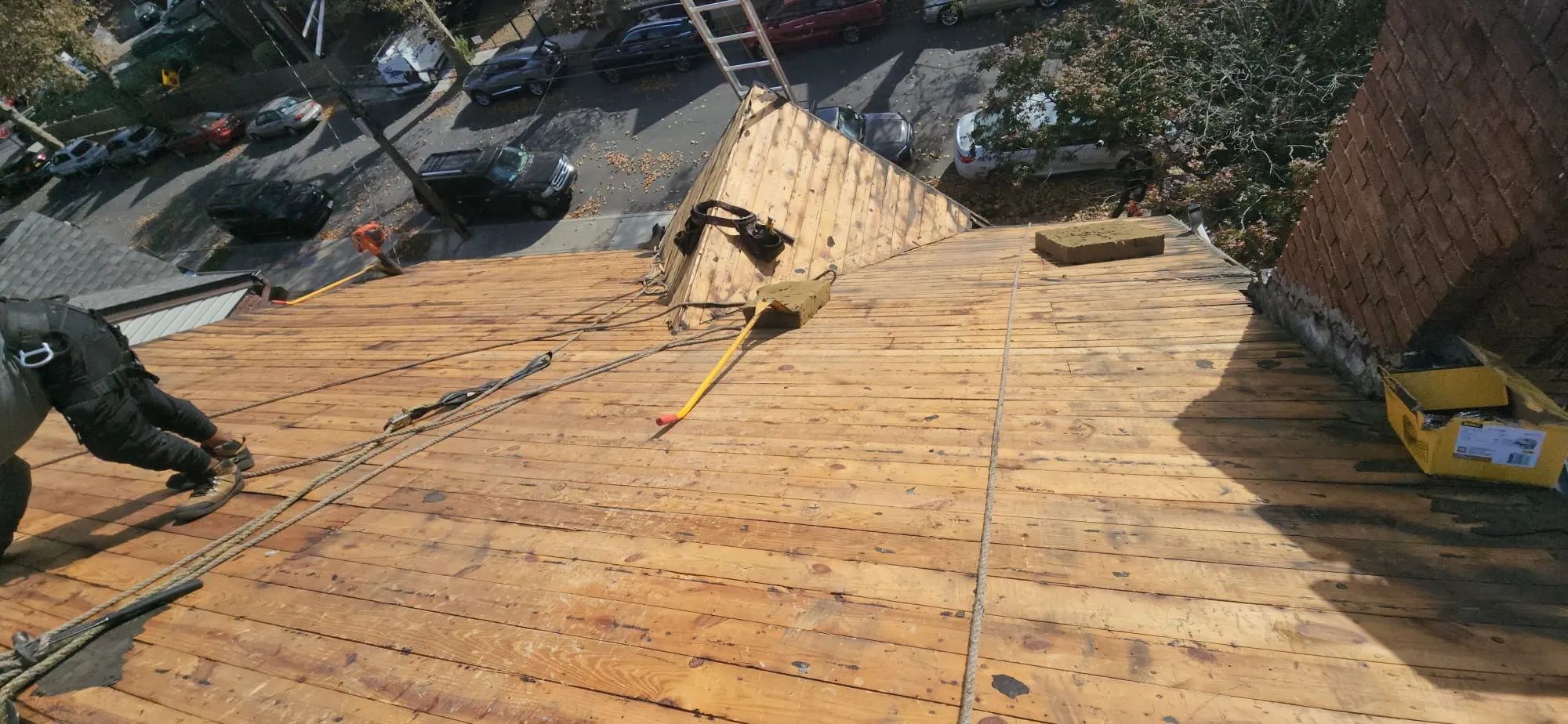 Roof deck preparation before installation
