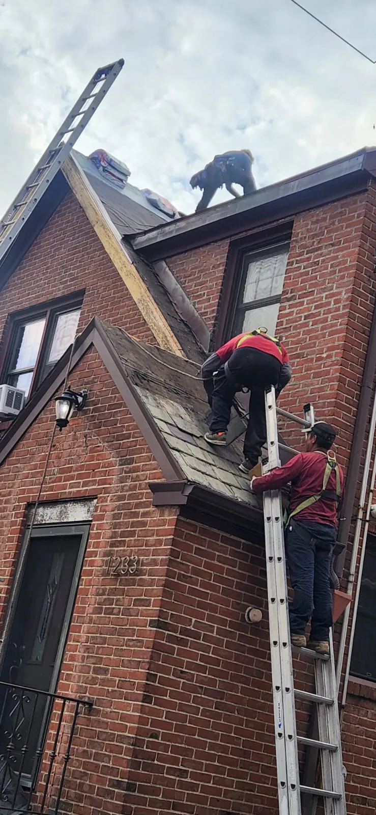 Roof repair inspection during restoration process