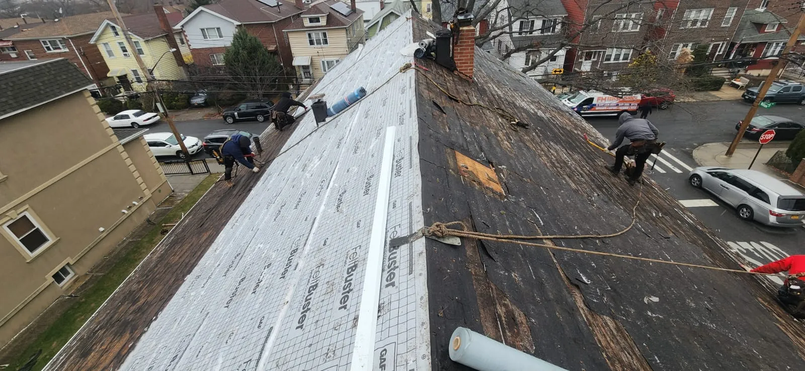 Roof replacement using Everbilt underlayment